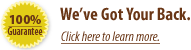 We've got your back with a 100% guarantee. Click to learn more.