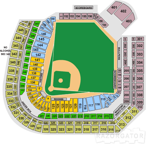 Interactive Map of Coors Field