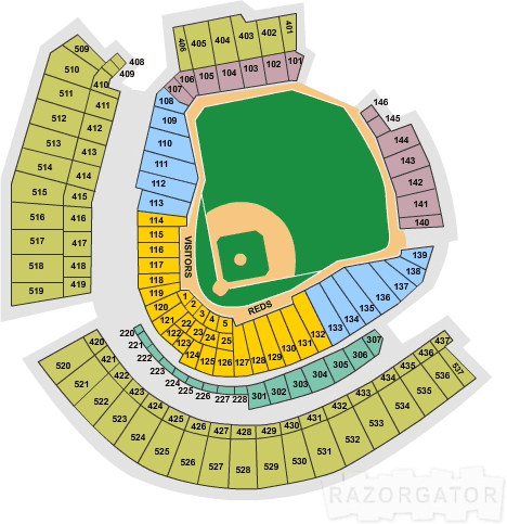 Interactive Map of Great American Ball Park