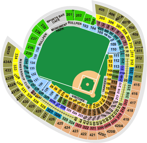 Interactive Map of Yankee Stadium